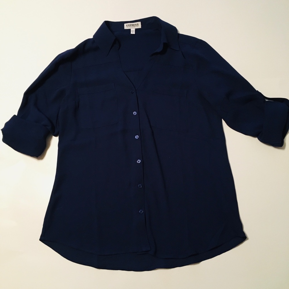 Express navy blouse size small